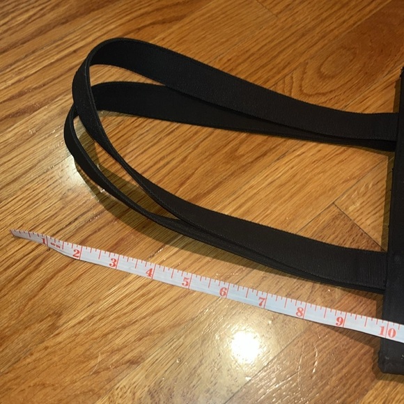 L.A. Soiree Velcro black canvas tote w/ embellished print  NWOT - Picture 6 of 10